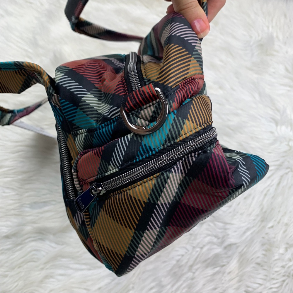 Lug Rumble Satchel Bag Playful Plaid Autumn NEW RFID Crossbody Rainbow Quilted - Picture 8 of 12